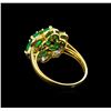 Image 3 : 2.02 ctw Emerald and Diamond Ring - 10KT Yellow Gold