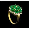 Image 4 : 2.02 ctw Emerald and Diamond Ring - 10KT Yellow Gold