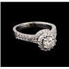 Image 1 : 1.10 ctw Diamond Wedding Ring Set - 14KT White Gold