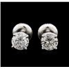 Image 1 : 1.20 ctw Diamond Stud Earrings - 14KT White Gold