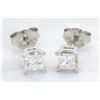 Image 1 : 0.50 ctw Diamond Earrings - 14KT White Gold