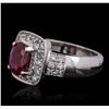 Image 1 : 14KT White Gold 1.62 ctw Ruby and Diamond Ring
