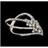 Image 1 : 14KT White Gold 0.58 ctw Diamond Ring