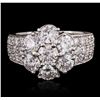 Image 1 : 14KT White Gold 3.17 ctw Diamond Ring