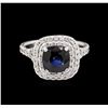 Image 2 : 14KT White Gold 2.59 ctw Sapphire and Diamond Ring