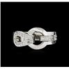 Image 2 : 14KT White Gold 0.20 ctw Diamond Ring