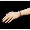 Image 4 : 16.95 ctw Blue Sapphire and Diamond Bracelet - 18KT White Gold