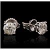 Image 2 : 14KT White Gold 1.39 ctw Diamond Stud Earrings