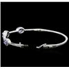 Image 3 : 1.64 ctw Tanzanite and Diamond Bracelet - 14KT White Gold