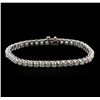 Image 1 : 14KT White Gold 5.09 ctw Diamond Tennis Bracelet