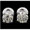 Image 1 : 14KT White Gold 1.00 ctw Diamond Solitaire Earrings