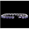 Image 3 : 14.86 ctw Tanzanite Bracelet - 14KT White Gold