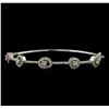 1.68 ctw Diamond Bangle Bracelet - 14KT White Gold