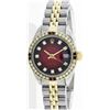 Rolex Two-Tone Ruby and Diamond DateJust Ladies Watch