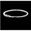 Image 2 : 14KT White Gold 2.06 ctw Diamond Bangle Bracelet
