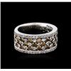 Image 2 : 14KT White Gold 0.91 ctw Diamond Ring