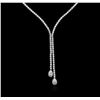 Image 1 : 14KT White Gold 1.03 ctw Diamond Necklace
