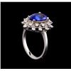 Image 4 : 2.54 ctw Tanzanite and Diamond Ring - 14KT White Gold