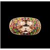 Image 2 : 7.13 ctw Multi Gemstone Ring - 14KT Rose Gold