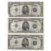 1934 $5 Silver Certificate Currency Lot of 3