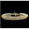 Image 1 : 14KT Yellow Gold 4.19 ctw Diamond Tennis Bracelet