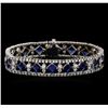 18KT White Gold 16.40 ctw Sapphire and Diamond Bracelet