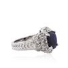 14KT White Gold 1.88 ctw Sapphire and Diamond Ring