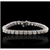 Image 1 : 14KT White Gold 7.23 ctw Diamond Tennis  Bracelet