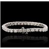 Image 2 : 14KT White Gold 7.23 ctw Diamond Tennis  Bracelet