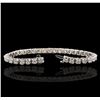 Image 3 : 14KT White Gold 7.23 ctw Diamond Tennis  Bracelet