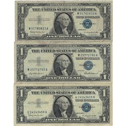 1957 $1 Silver Certificate Currency Lot of 3