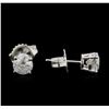 Image 2 : 1.26 ctw Diamond Stud Earrings - 14KT White Gold