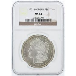 1921 NGC MS64 Morgan Silver Dollar