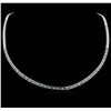 Image 2 : 18KT White Gold 5.40 ctw Fancy Blue Diamond Necklace