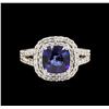 Image 2 : 14KT White Gold 2.53 ctw Tanzanite and Diamond Ring