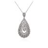 Image 1 : 14KT White Gold 1.50 ctw Diamond Pendant With Chain
