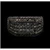 Image 2 : 14KT Black Gold 2.40 ctw Black Diamond Ring