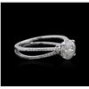 Image 1 : 18KT White Gold 1.69 ctw Diamond Ring