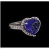 14KT White Gold 5.91 ctw Tanzanite and Diamond Ring