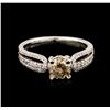 1.01 ctw Brown Diamond Ring - 18KT White Gold