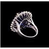 Image 3 : 14KT White Gold GIA Certified 22.43 ctw Tanzanite and Diamond Ring