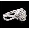 Image 2 : 14KT White Gold 1.20 ctw Diamond Ring