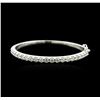 Image 1 : 14KT White Gold 4.22 ctw Diamond Bangle Bracelet