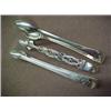 Image 1 : Three English silver sugar tongs, including L