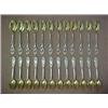 Image 1 : Two sets of twelve demitasse silver spoons, i