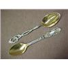 Image 2 : Two sets of twelve demitasse silver spoons, i