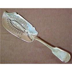 English silver fish server, hallmarked, 1869-