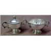 Image 1 : Sterling silver creamer and covered sugar, st