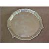Image 2 : English silver salver with piecrust fluted ri