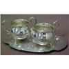 Image 1 : Sterling silver creamer, open sugar and under
